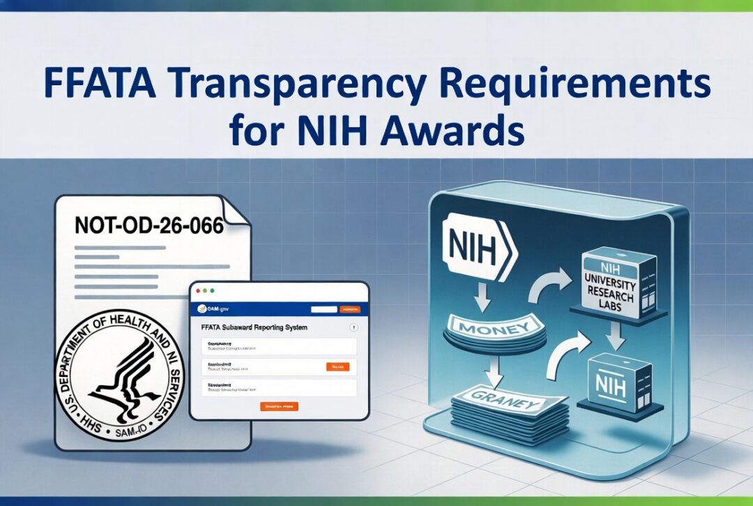 Transparency Requirements NIH and the Transparency Act Subaward Reporting Requirements Reminder ...